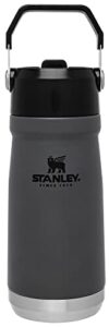 stanley iceflow stainless steel water jug with straw, vacuum insulated water bottle for home and office, reusable tumbler with straw leakproof flip, 17 ounces