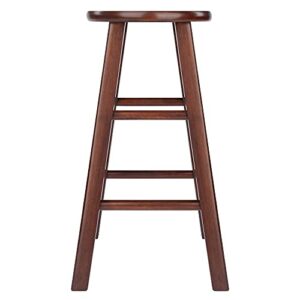 Winsome Wood Element Counter Stools, 2-Pc Set, Walnut, 24