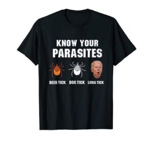know your parasites - anti joe biden t-shirt