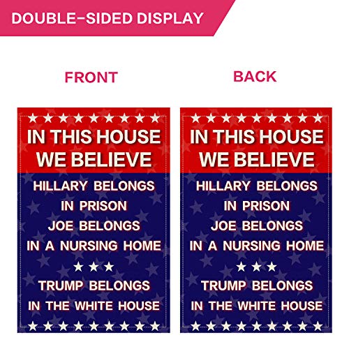 COSKAKA Anti Biden Outdoor Yard Sign Trump Republican Joe Biden Nursing Home Funny Flag Double-Sided Flag for Lawn and Garden 12.5 x 18