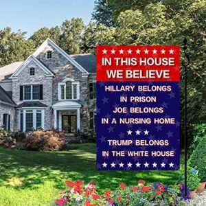 COSKAKA Anti Biden Outdoor Yard Sign Trump Republican Joe Biden Nursing Home Funny Flag Double-Sided Flag for Lawn and Garden 12.5 x 18