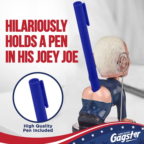 Gagster Joe Biden Cool Pen Holder With Pen - Funny Desk Decor Gag Gift, Joe Biden Figurine Gag Gifts, Pen Decor Political Prank, Unique Pen Stand & Paperweight For Desk, Funny Republican Gifts