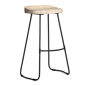 mh london white bar stool - exclusively designed hand crafted barstools  solid wood counter height bar stools - contemporary design for backless wooden bar chair for kitchen counter