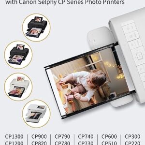 Compatible Canon Selphy CP1300 Ink and Paper KP-108IN 3 Color Ink Cartridges and 108 Sheets 4x6 Photo Paper Glossy for Canon Selphy CP1500 CP1200 CP1000 CP910 CP900 CP810 CP800 Photo Printer