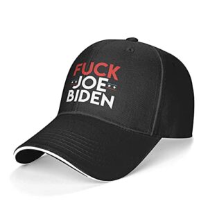 fuck joe biden anti joe biden plain baseball cap adjustable dad hats gift for men women outdoor activities black