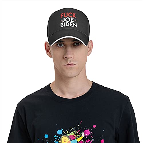 Fuck Joe Biden Anti Joe Biden Plain Baseball Cap Adjustable Dad Hats Gift for Men Women Outdoor Activities Black