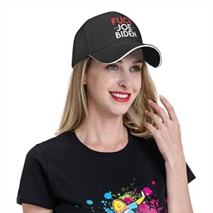 Fuck Joe Biden Anti Joe Biden Plain Baseball Cap Adjustable Dad Hats Gift for Men Women Outdoor Activities Black