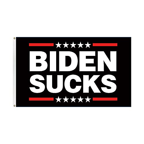 Brotsun Biden Sucks Flag 3X5 Ft Banner- Vivid Color Premium Quality Fade Resistant with Grommets for Outdoor & Indoor.