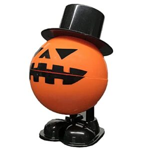 Wind Up Hopping Jumping Jack-O-Lantern Pumpkin With Top Hat Halloween Party Favor 2 Pack