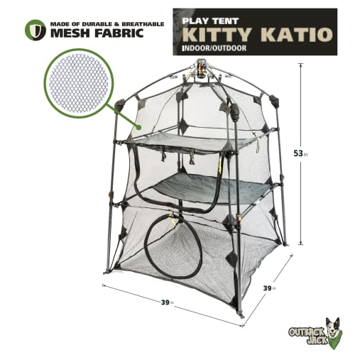 Outback Jack Catio Outdoor Cat Enclosure, (Kitty Katio) for Indoor Cat or Multiple Cats - Portable Cat Tent, Outdoor Cat Tent Play Tent for Cat, Outdoor Cat Catio, Outside Cat Enclosure, Cat House