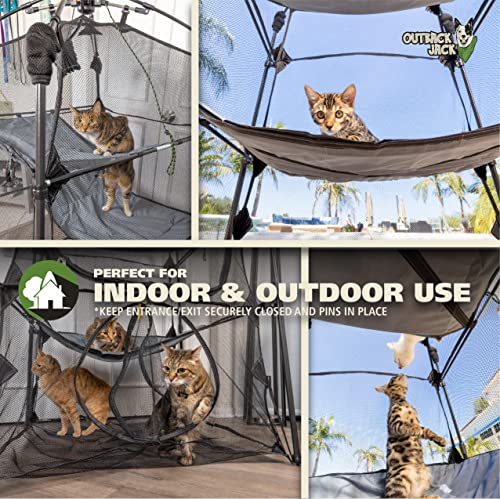 Outback Jack Catio Outdoor Cat Enclosure, (Kitty Katio) for Indoor Cat or Multiple Cats - Portable Cat Tent, Outdoor Cat Tent Play Tent for Cat, Outdoor Cat Catio, Outside Cat Enclosure, Cat House