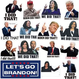 310pcs i did that biden harris we did it joe sticker stickers gas uwhenbo we did that joe sticker kamala let's go brandon waterproof easy to remove no residue leaves funny decal gold 320