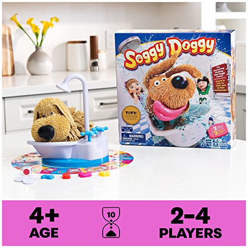 Soggy Doggy, The Showering Shaking Wet Dog Award-Winning Kids Game Board Game for Family Night Fun Games for Kids Toys & Games, for Kids Ages 4 and Up