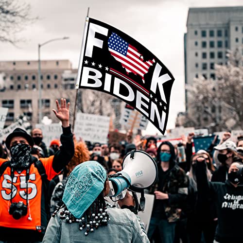 Fuck Biden Flag 3x5 ft, F Biden Flag FK Biden Fuck Joe Biden Flag Heavy Duty 100D Thick Polyester with Two Durable Brass Grommets, Double Stitched, Bright Colors, Indoor Outdoor Decoration