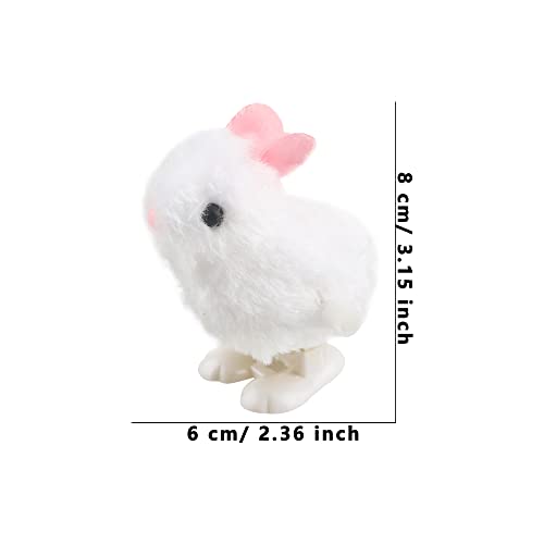 Cotiny 24 Pack Easter Jumping Bunny Wind Up Rabbit Toys Plush Bunny for Easter Party Favors Classroom Prizes Basket Stuffers