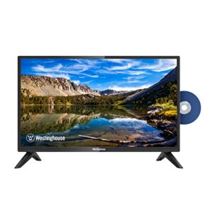 westinghouse 24" hd small tv with built-in dvd and v-chip, slim, compact 720p led flat screen tv, hdmi, usb, and vga compatible, high definition 24 inch tv for kitchen or rv camper, 2022 model