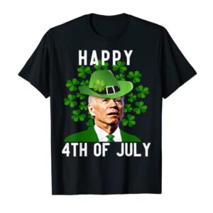 Happy 4th Of July Confused Funny Joe Biden St Patricks Day T-Shirt