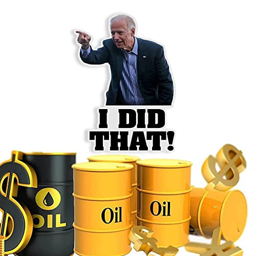 VARGTR 100 Pcs I Did That Biden Stickers, Funny Joe Biden I Did That Stickers Pointed to Your Left and Right Stickers Waterproof Stickers for Gas Pump Motorcycle (Left 100Pcs)