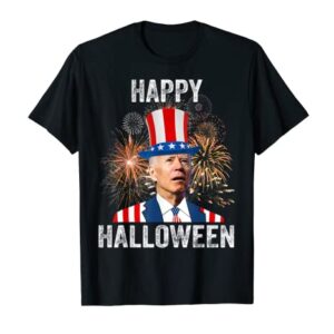 Halloween Funny Happy 4th Of July Anti Joe Biden T-Shirt