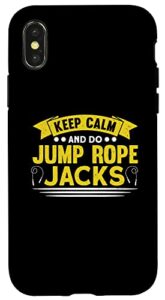 iphone x/xs keep calm and do jump rope jacks jump rope skipping case