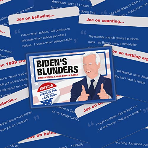 Bubblegum Stuff Biden's Blunders - The Card Game - Trivia Game - Family Games - Games for Family Games Night - Card Games for Adults and Teenagers