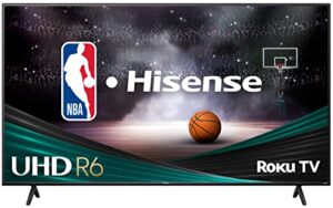 hisense 43-inch class r6 series dolby vision hdr 4k uhd roku smart tv with alexa compatibility (43r6g),black