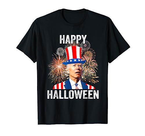 Halloween Funny Happy 4th Of July Anti Joe Biden T-Shirt