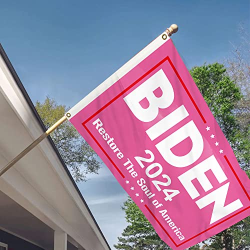 ZGRM 3x5 Ft Pink Biden 2024 for President Election Campaign American Presidential Election Flag (Pink)