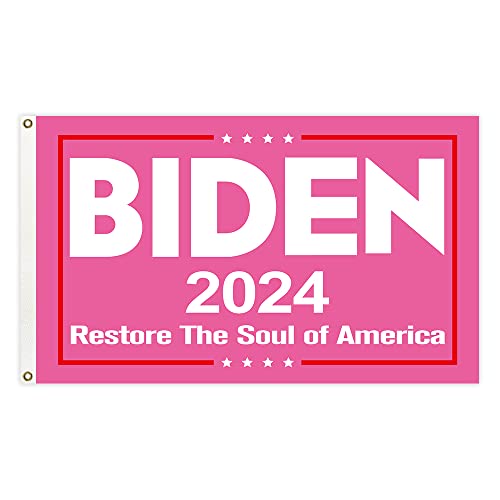 ZGRM 3x5 Ft Pink Biden 2024 for President Election Campaign American Presidential Election Flag (Pink)