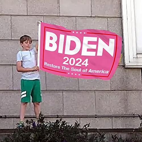 ZGRM 3x5 Ft Pink Biden 2024 for President Election Campaign American Presidential Election Flag (Pink)