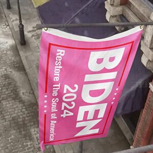 ZGRM 3x5 Ft Pink Biden 2024 for President Election Campaign American Presidential Election Flag (Pink)