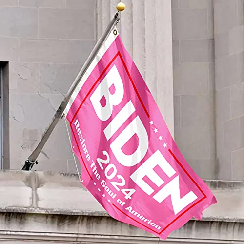 ZGRM 3x5 Ft Pink Biden 2024 for President Election Campaign American Presidential Election Flag (Pink)