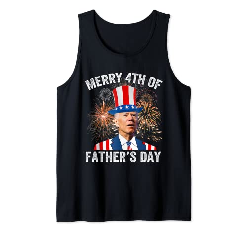 Joe Biden Merry 4th Of Father's Day Funny 4th Of July Tank Top