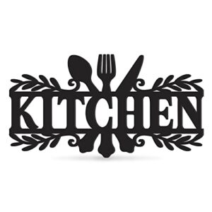 koyiltd kitchen sign,dining room wall decor rustic metal kitchen decor sign,kitchen word art farmhouse cooking