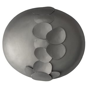 modern abstract metal wall sculpture - oval, silver wall decor - unique, modern, minimalist - sold inidvidually