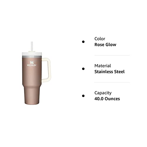 Stanley 40oz Adventure Quencher Reusable Insulated Stainless Steel Tumbler (Rose Glow)