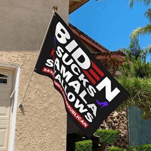 Fuck Joe Biden Flag 3x5 Fuck Biden Flag Biden Sucks Kamala Swallows Flag Anti Kamala Harris Vote Red Save America Vote Republican Flag F K biden Flag With Metal Grommet Flags Banners Yard Sign