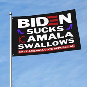 Fuck Joe Biden Flag 3x5 Fuck Biden Flag Biden Sucks Kamala Swallows Flag Anti Kamala Harris Vote Red Save America Vote Republican Flag F K biden Flag With Metal Grommet Flags Banners Yard Sign