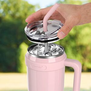 Sursip 40 oz Mug Tumbler,Stainless Steel Tumbler Mug with Non-Removable Handle–Keeps Drinks Cold up to 24 Hours–Sweat Proof, Dishwasher Safe,BPA Free-Pink