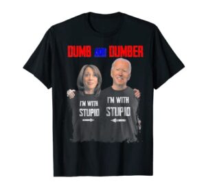 dumb and dumber haris and biden vote for trump 2024 t-shirt