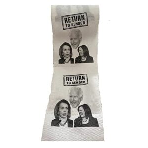 Pesky Patriot Anti-Democrat Party 2-Pack Toilet Paper Roll | Hilarious Facial Expression Anti Joe Biden, Kamala Harris, & Nancy Pelosi Roll | Funny Political Gift for Republicans or Democrats