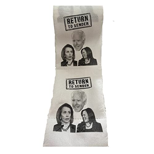 Pesky Patriot Anti-Democrat Party 2-Pack Toilet Paper Roll | Hilarious Facial Expression Anti Joe Biden, Kamala Harris, & Nancy Pelosi Roll | Funny Political Gift for Republicans or Democrats