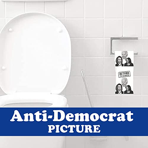 Pesky Patriot Anti-Democrat Party 2-Pack Toilet Paper Roll | Hilarious Facial Expression Anti Joe Biden, Kamala Harris, & Nancy Pelosi Roll | Funny Political Gift for Republicans or Democrats