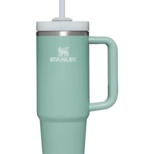 Stanley Adventure Eucalyptus 30oz - Reusable Vacuum Quencher Tumbler with Straw, Leak Resistant Lid, Insulated Cup, Maintains Cold, Heat, and Ice for Hours