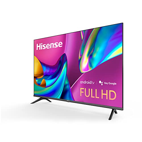 Hisense A4 Series 32-Inch FHD 1080p Smart Android TV with DTS Virtual X, Game & Sports Modes, Chromecast Built-in, Alexa Compatibility (32A4FH, 2022 New Model)