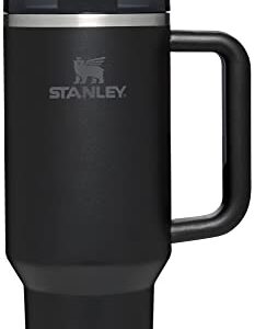 Stanley Quencher H2.0 FlowState Stainless Steel Vacuum Insulated Tumbler with Lid and Straw for Water, Iced Tea or Coffee, Smoothie and More, Black , 40 oz