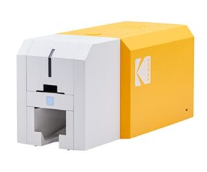 kodak id200s photo id card printer, easy to use, convenient design, single sided color printing, 300x1200dpi edge-to-edge printing, automatic card feeder
