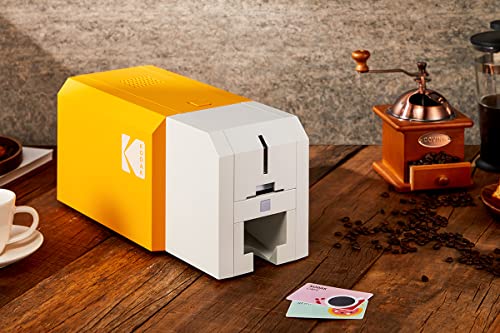 KODAK ID200S Photo ID Card Printer, Easy to Use, Convenient Design, Single Sided Color Printing, 300x1200dpi Edge-to-Edge Printing, Automatic Card Feeder