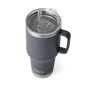 yeti rambler 35 oz straw mug, vacuum insulated, stainless steel, charcoal