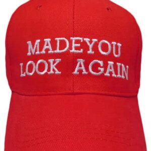 Trade Winds Made You Look Again Red White Letters Embroidered Hat Cap Trump 2024 MAGA Biden